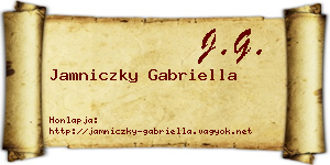 Jamniczky Gabriella névjegykártya