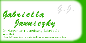 gabriella jamniczky business card